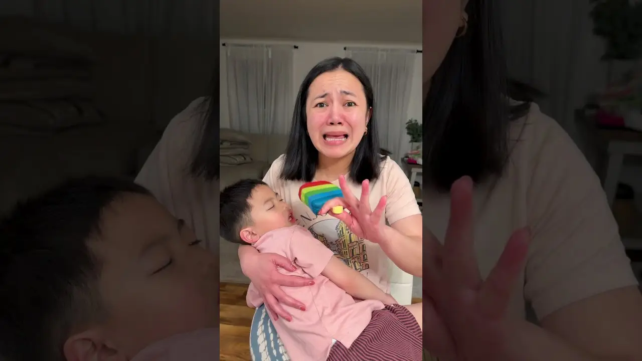 She almost popped the balloon 🎈🤣