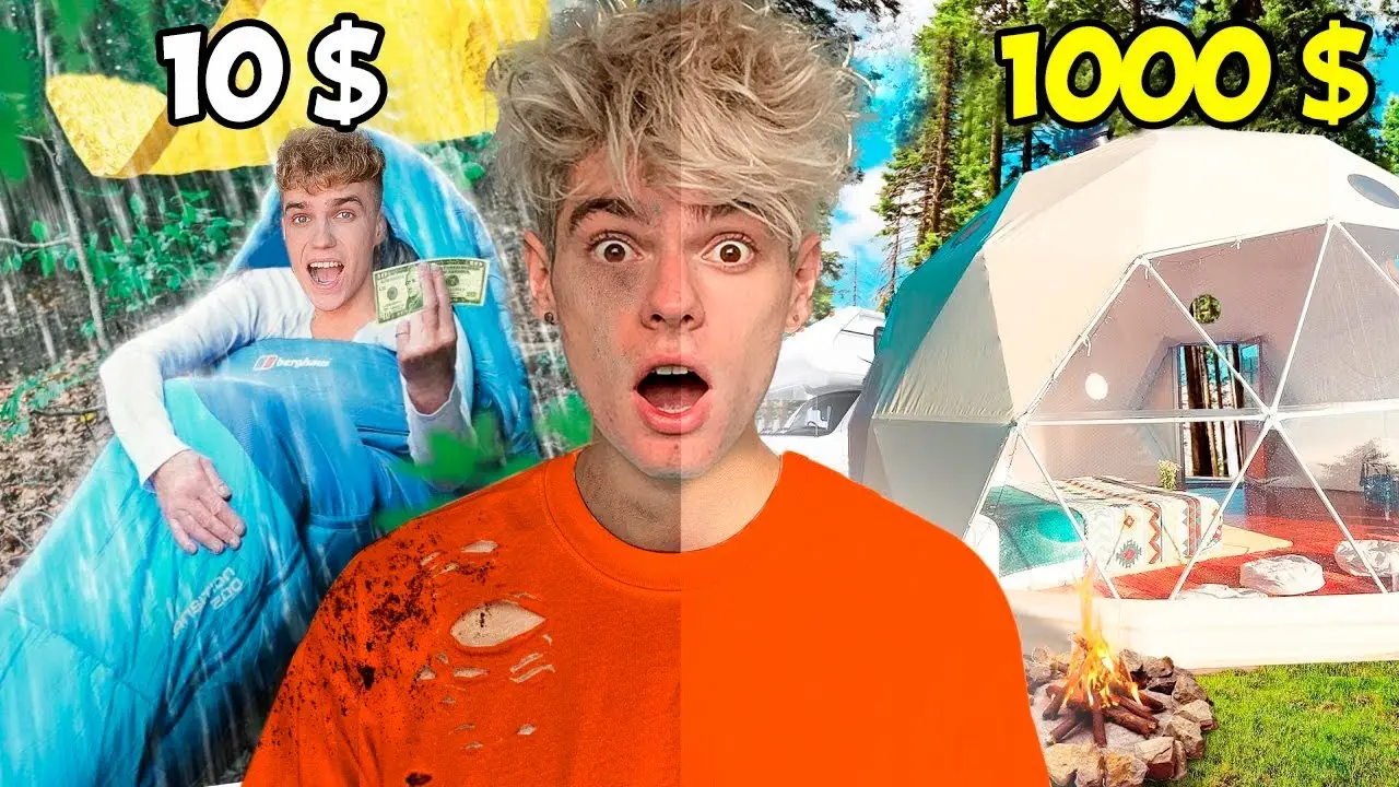 ПАЛАТКА ЗА 10$ VS 1000$ *Огромный шар в лесу*