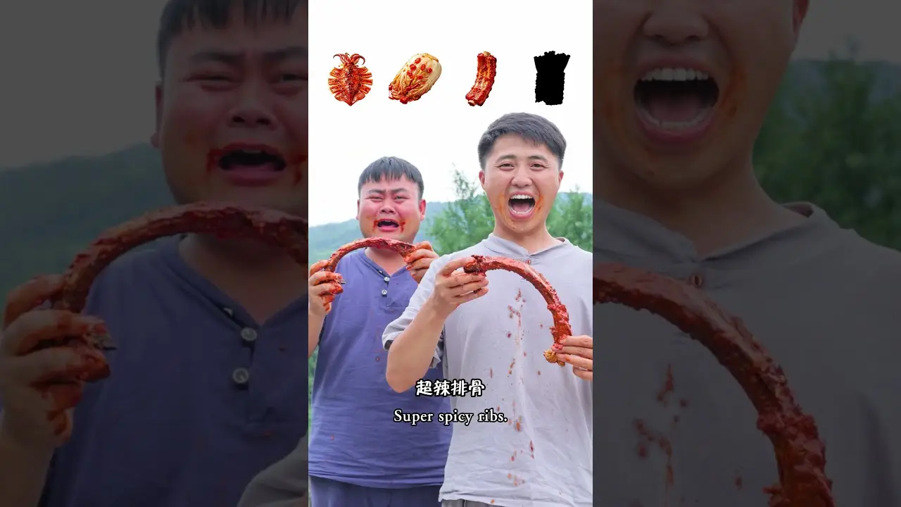 Songsong got dizzy from the spiciness😂 #funny #comedy