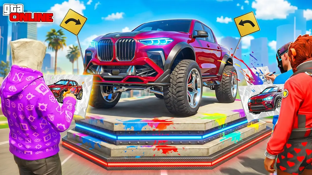 КТО ЛУЧШЕ НАРИСУЕТ BMW, ТОТ И ЗАБЕРЕТ! ОДИН ПРОТИВ ДВОИХ | БИТВА ХУДОЖНИКОВ В ГТА 5 ОНЛАЙН