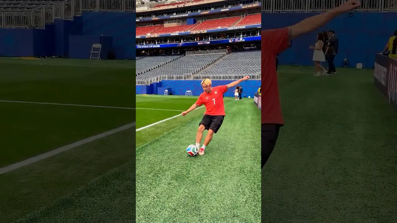 Can I Kick Harder Than RONALDO?🐐 #fifaworldcup #ad