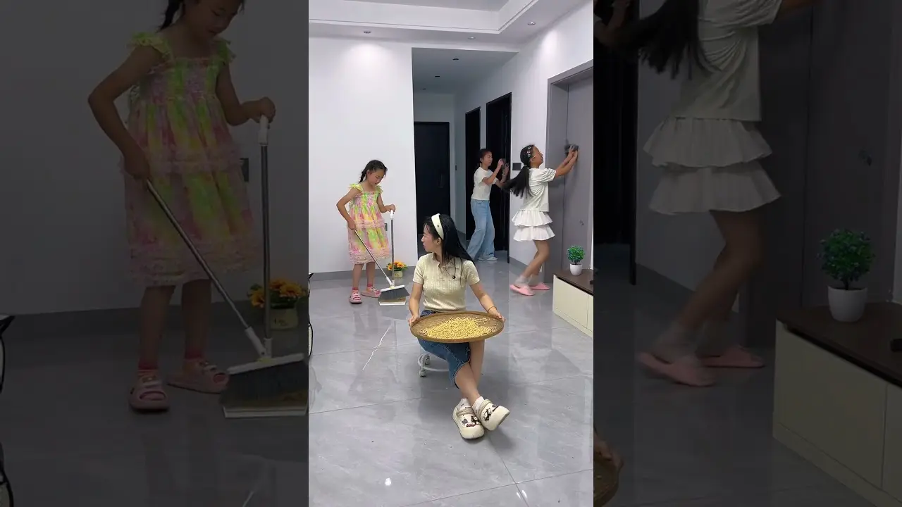 The whole family is dancing, where did that sound come from?! #FunFamily #viral #creative