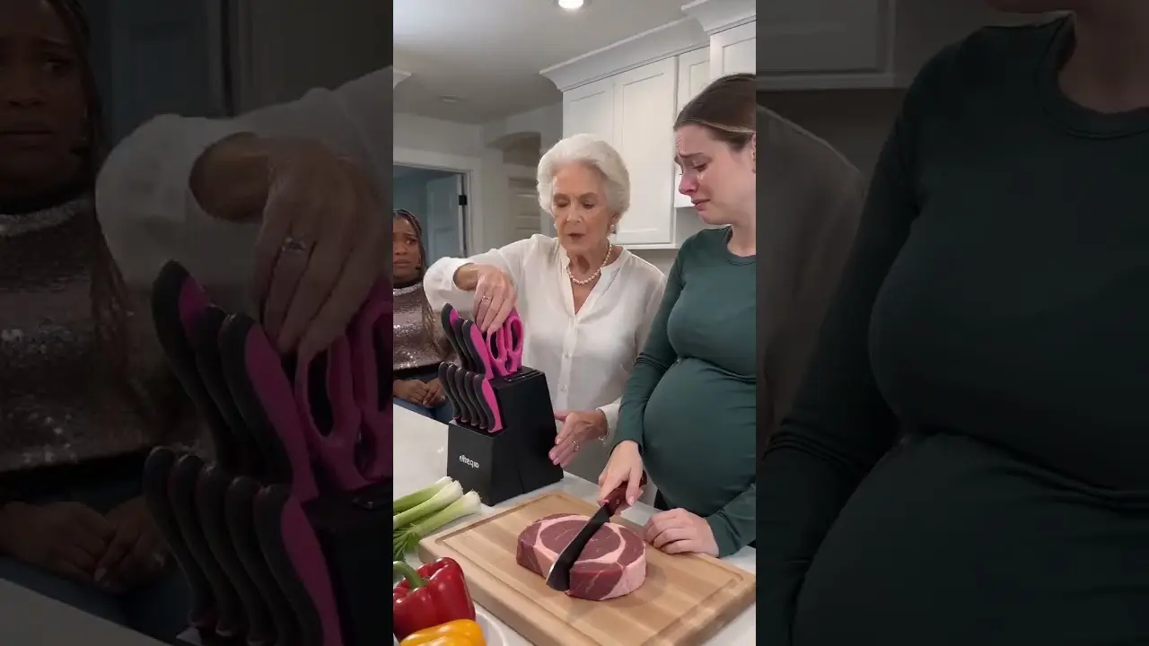 Tired of dull knives making cooking a struggle? This knife set cuts meat effortlessly! 🥩