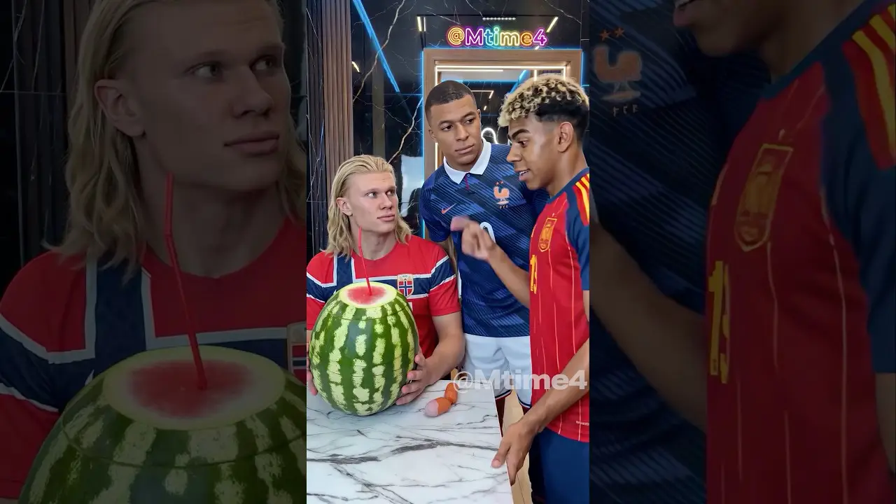 Mbappé Took The Watermelon, Haaland Took The Win 😂🍉 #parody #football #haaland #worldcup