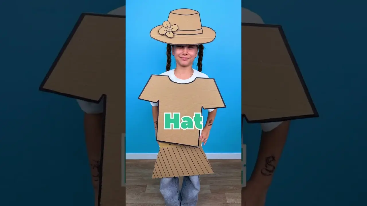 📦👕 Learn Clothes with Cardboard! Fun Dress-Up for Kids #shorts #kids
