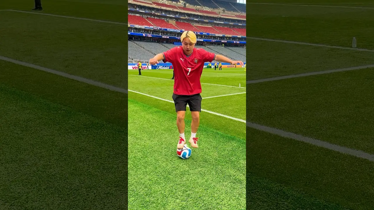 Who Can Stand On The Ball The Longest?⚽️ #fifaworldcup #ad