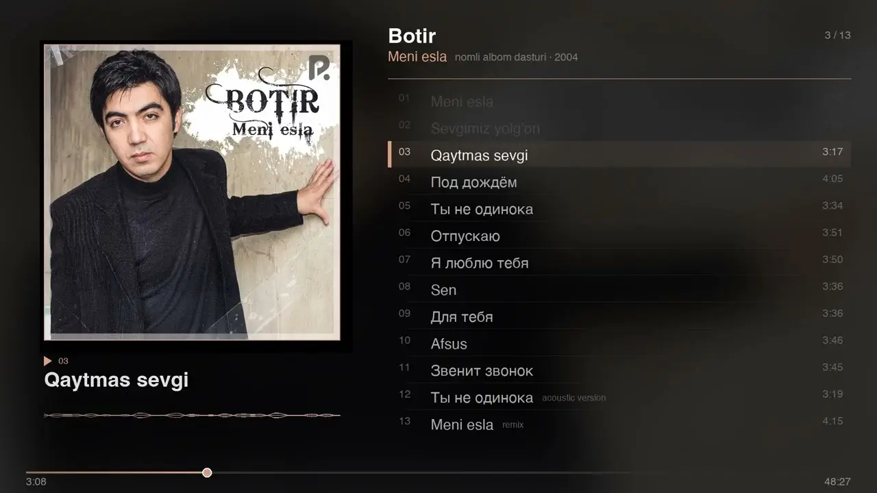 Botir - Meni esla nomli albom dasturi 2004