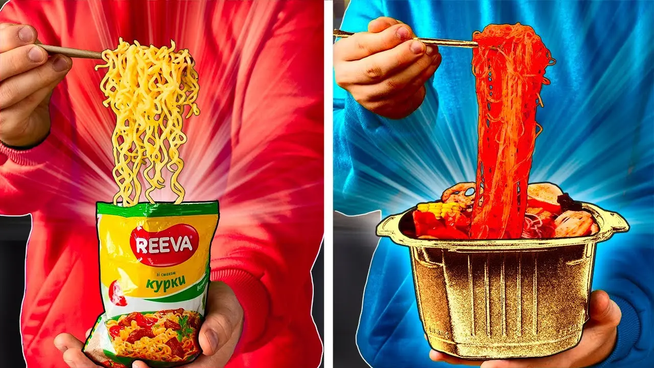 ультра ДОРОГАЯ vs ультра ДЕШЕВАЯ ЛАПША БЫСТРОГО ПРИГОТОВЛЕНИЯ