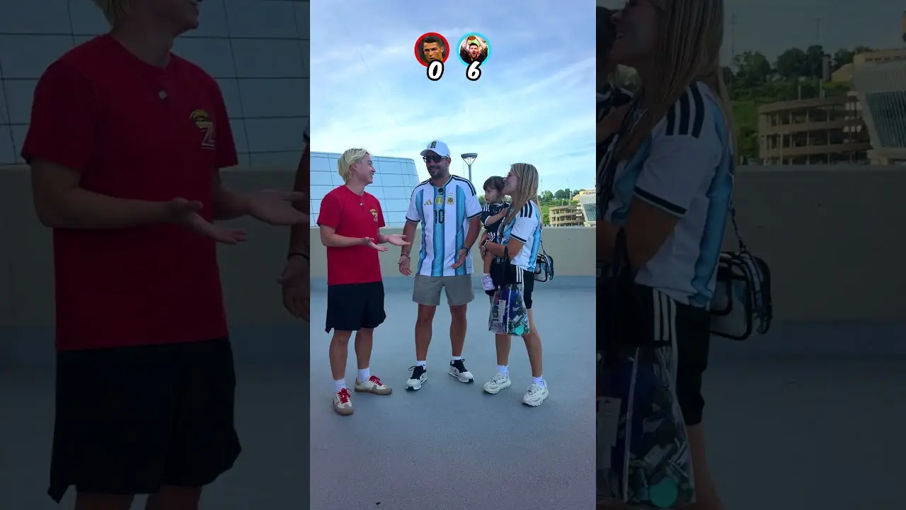 Can I Find A RONALDO Fan At A MESSI Game?😳🐐 #fifaworldcup #ad