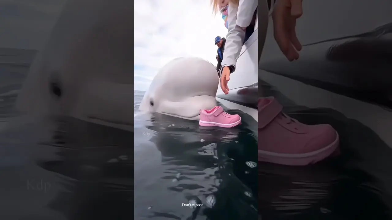 dolphine me. shoes la ke diya