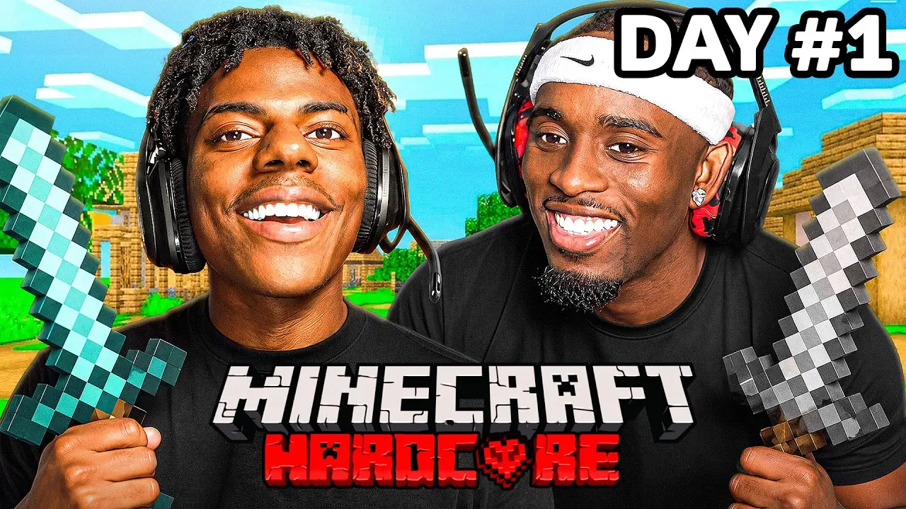 MINECRAFT HARDCORE ALL BOSSES DAY 1 🍄🔨🧟‍♂️ft. KaiCenat
