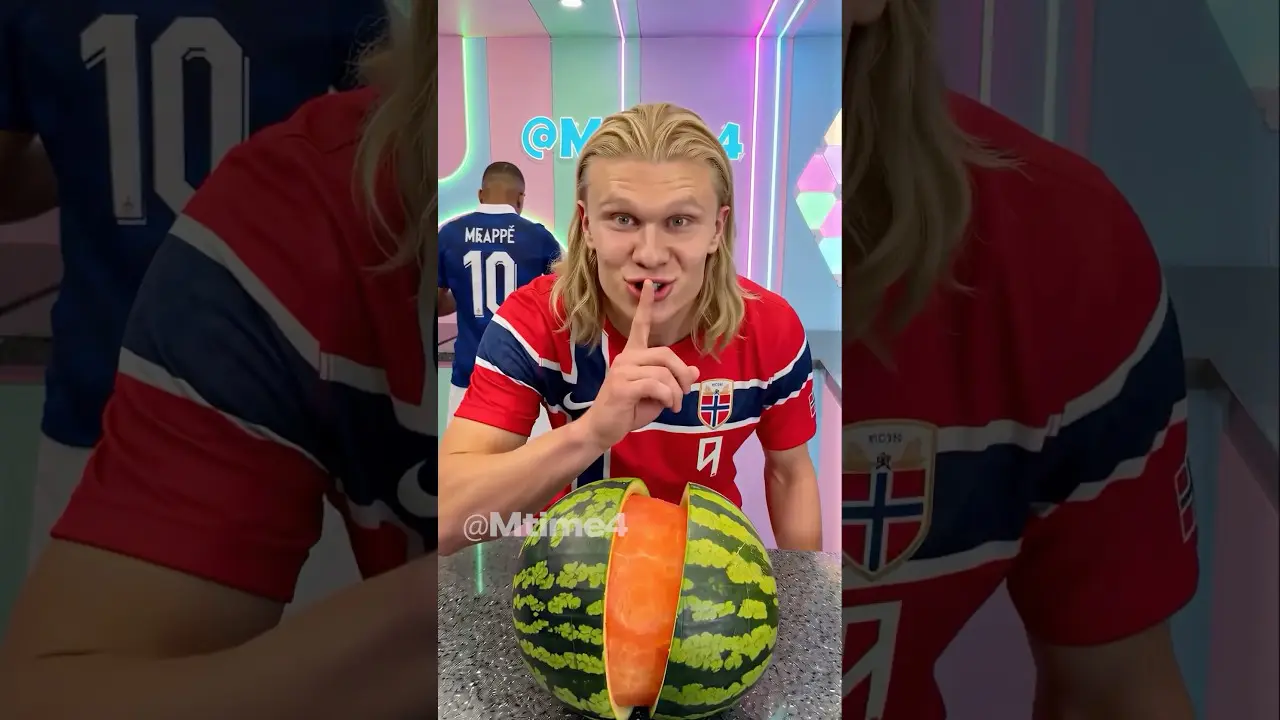 Mbappé Took the Watermelon Challenge Too Seriously 🍉💀 #parody #football #haaland #worldcup