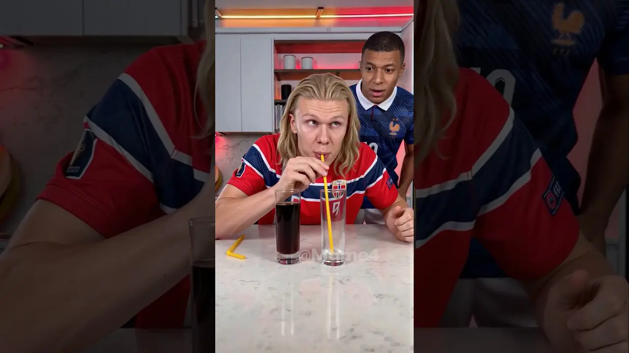 Mbappé is so confused by Haaland right now 😂 #mbappe #haaland #parody