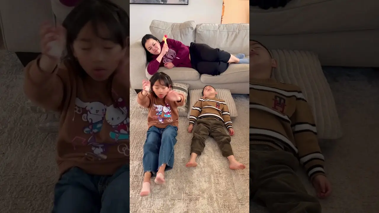Kids won’t let mom sleep 🤣💤