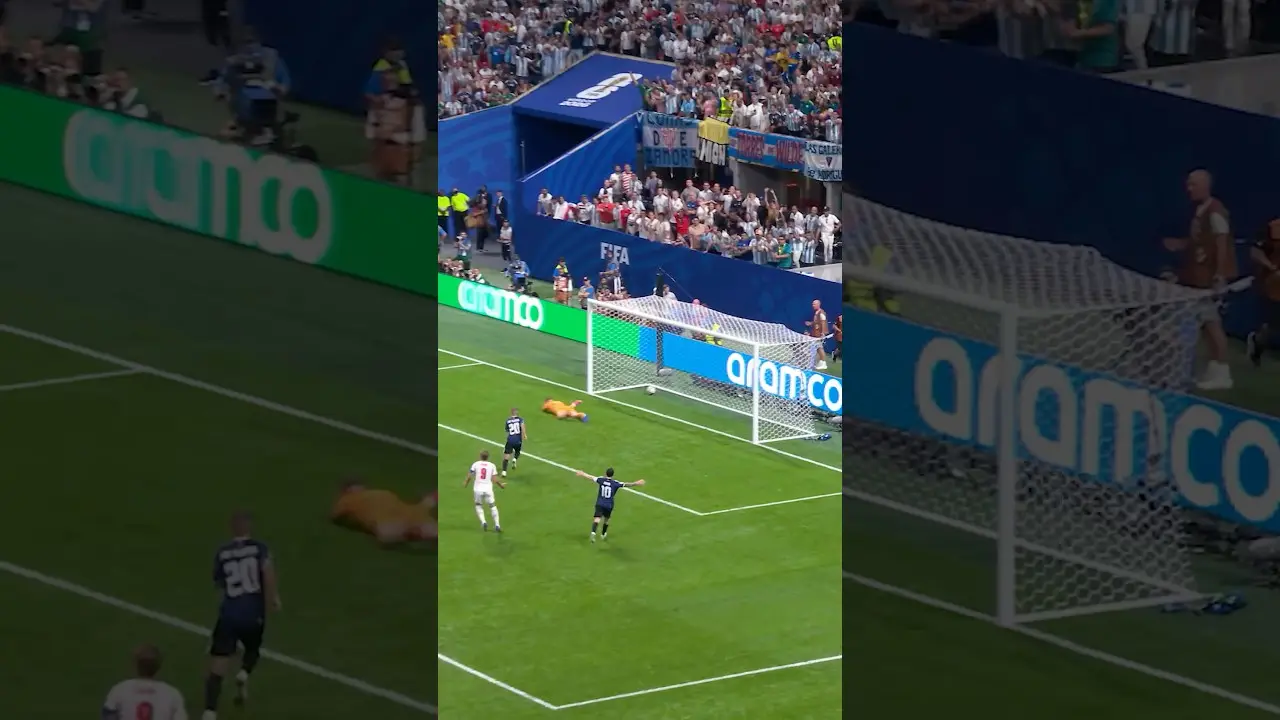 Enzo Fernández scores the equalizer for Argentina against England. #FIFAWorldCupOnYTA