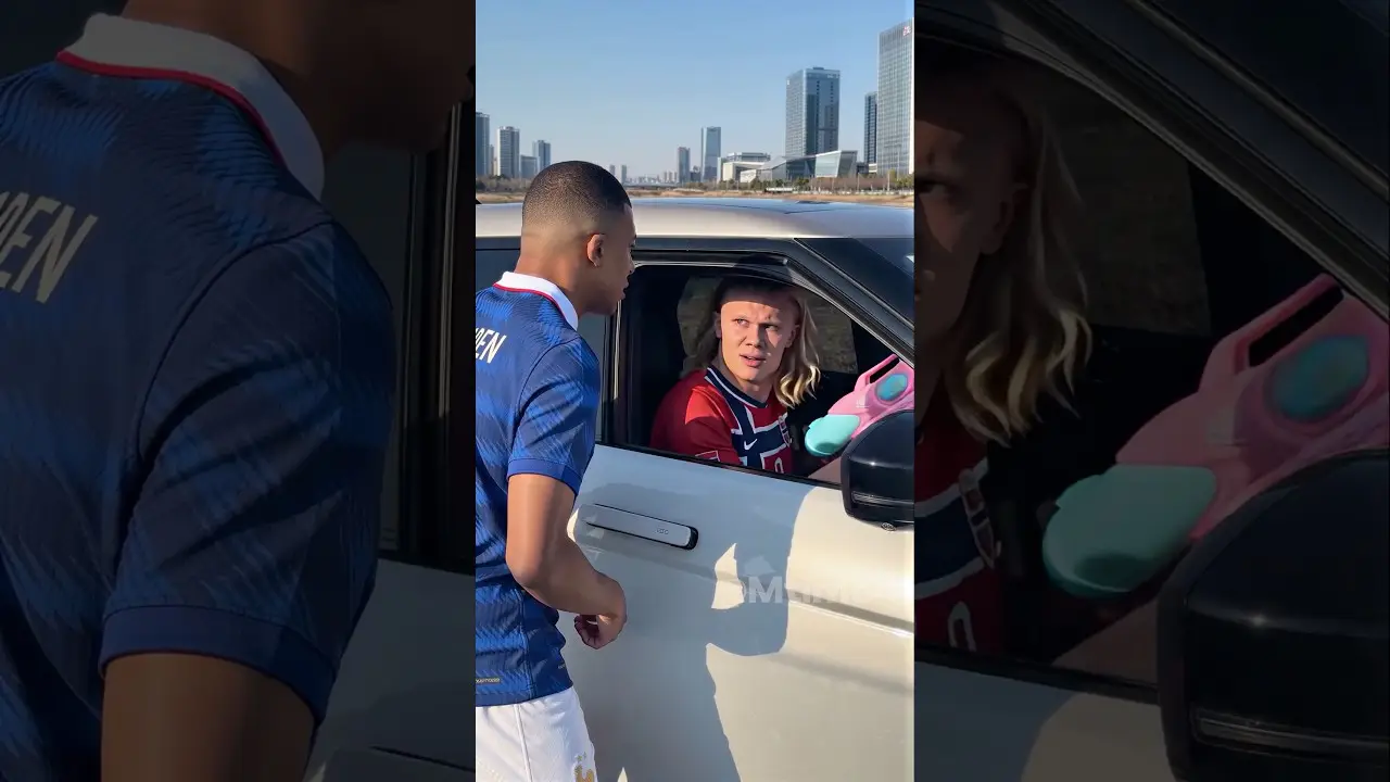 Mbappé Cleaned the Window, Haaland Cleaned His Face 💦😂 #parody #football #haaland #worldcup