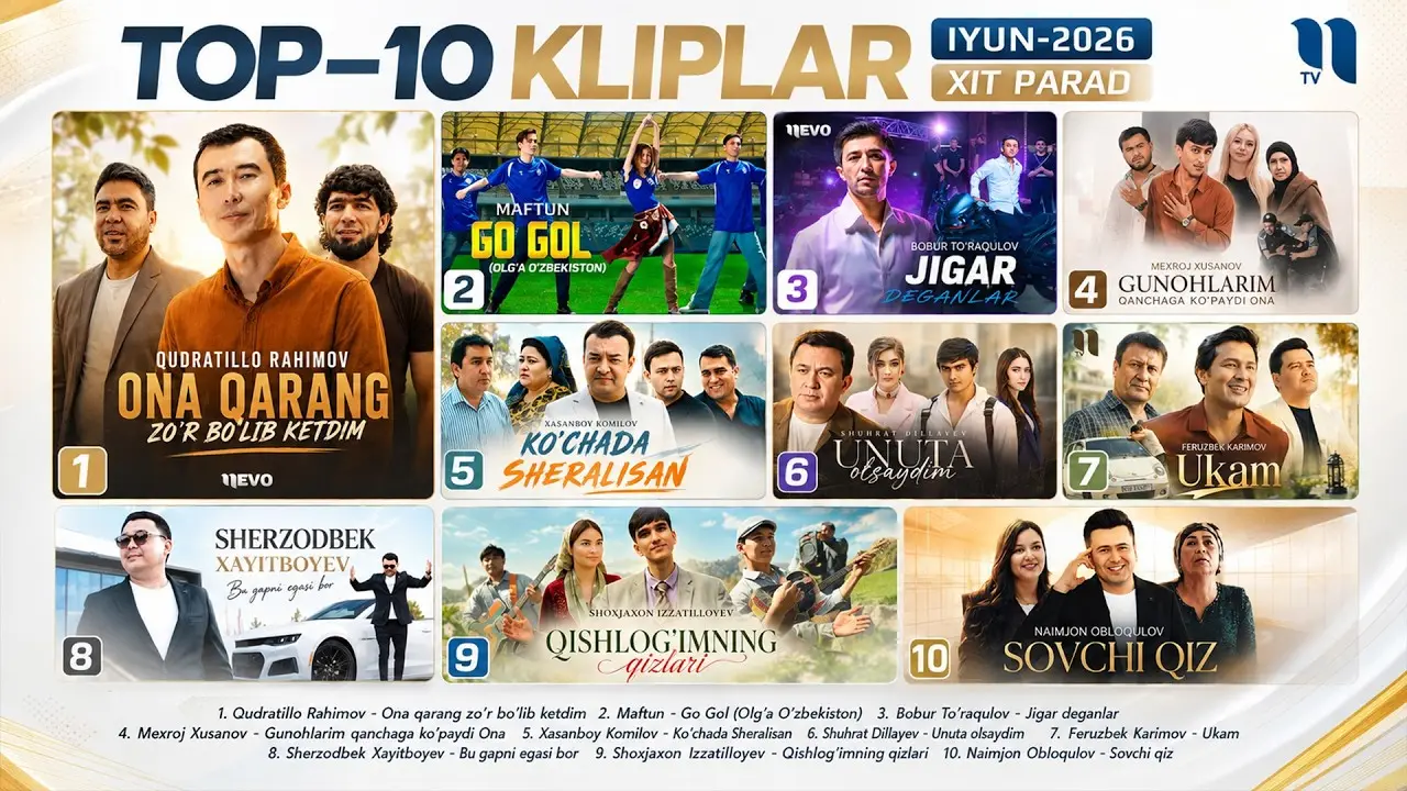 TOP-10 Cliplar Iyun-2026