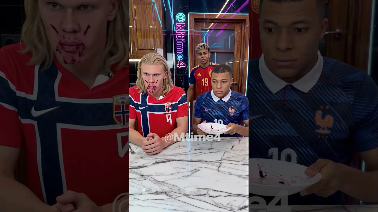 Mbappé Hid The Ice Cream… But Forgot It Melts 😂🍦💧 #parody #football #haaland #worldcup