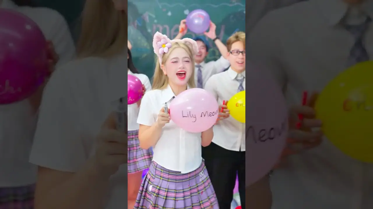 🎈 The Balloon Lesson Everyone Remembered #lilymeow #lilymiumiu #couplegoals #schoolcrush