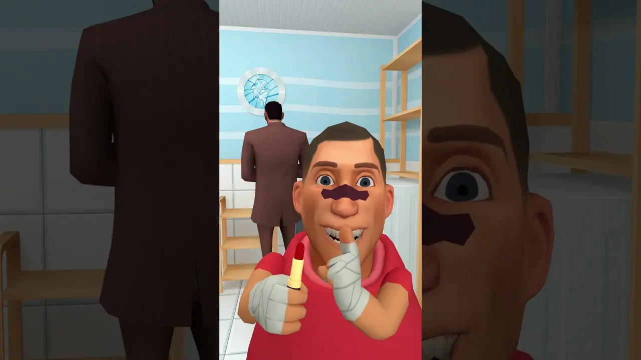 Diaper Scout's terrified Daddy Spy 🤬 #tf2 #animation #memes #funny