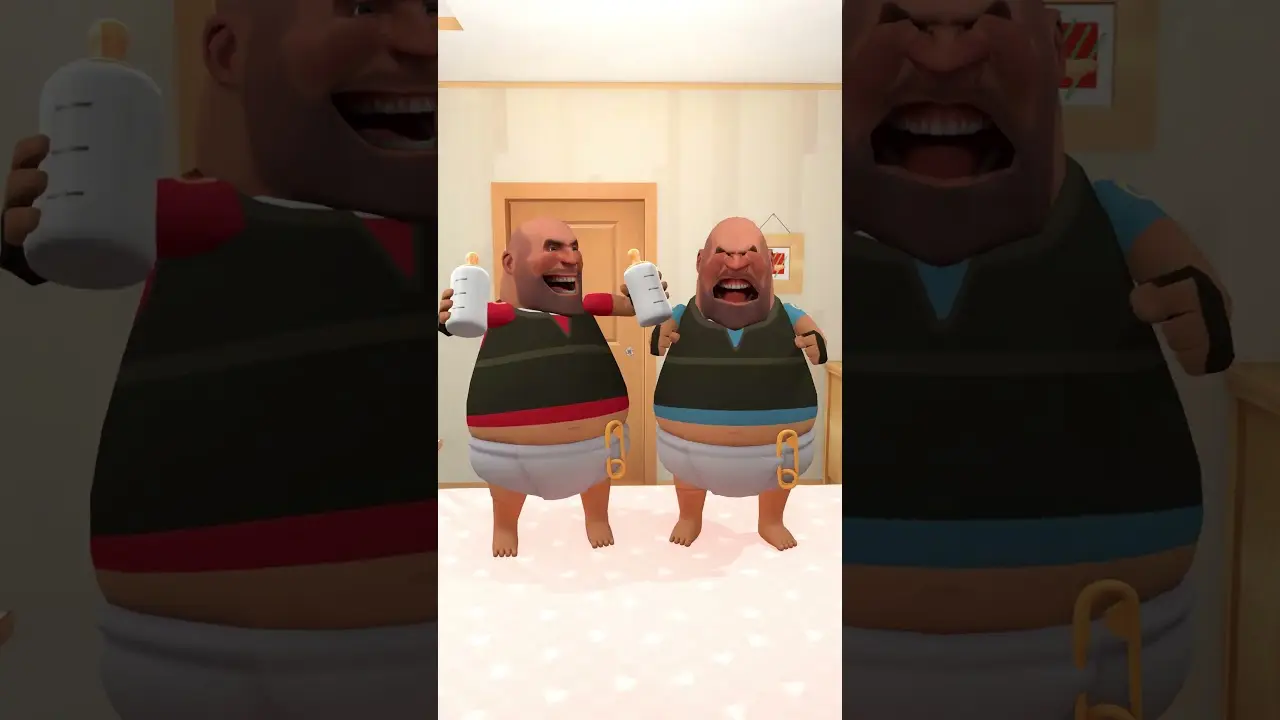 Dady Spy and the Dancing Diaper Twins 🍼😅 #tf2 #animation #memes