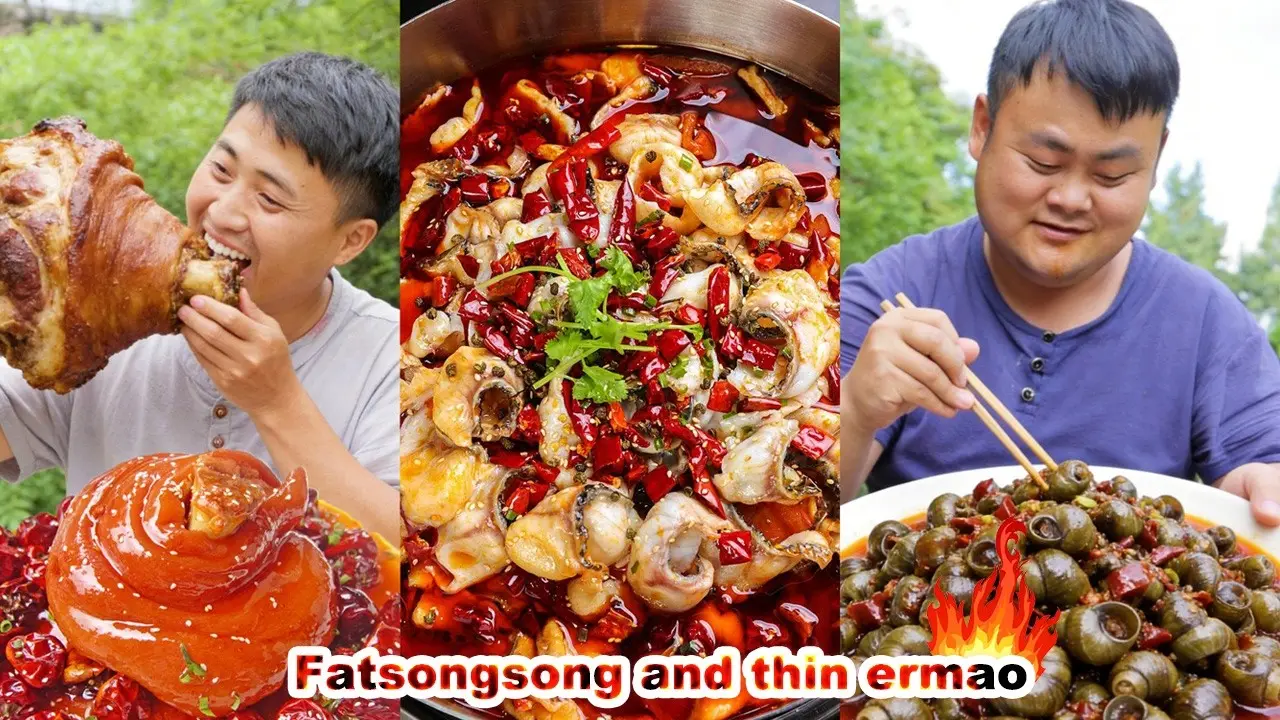 Songsong and Ermao cook a big pot of food outdoors, it smells amazing!