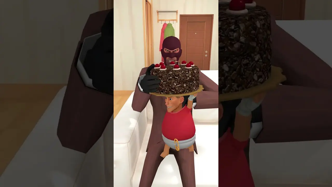 This Diaper Scout Won't Leave Spy Dad's Cake Alone 😂🍰 #tf2 #animation #memes