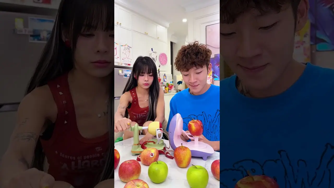 He thinks his machine is faster🍎😂
