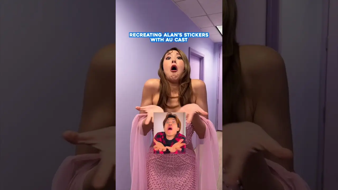 AU Cast Recreates Alan Stickers 😆