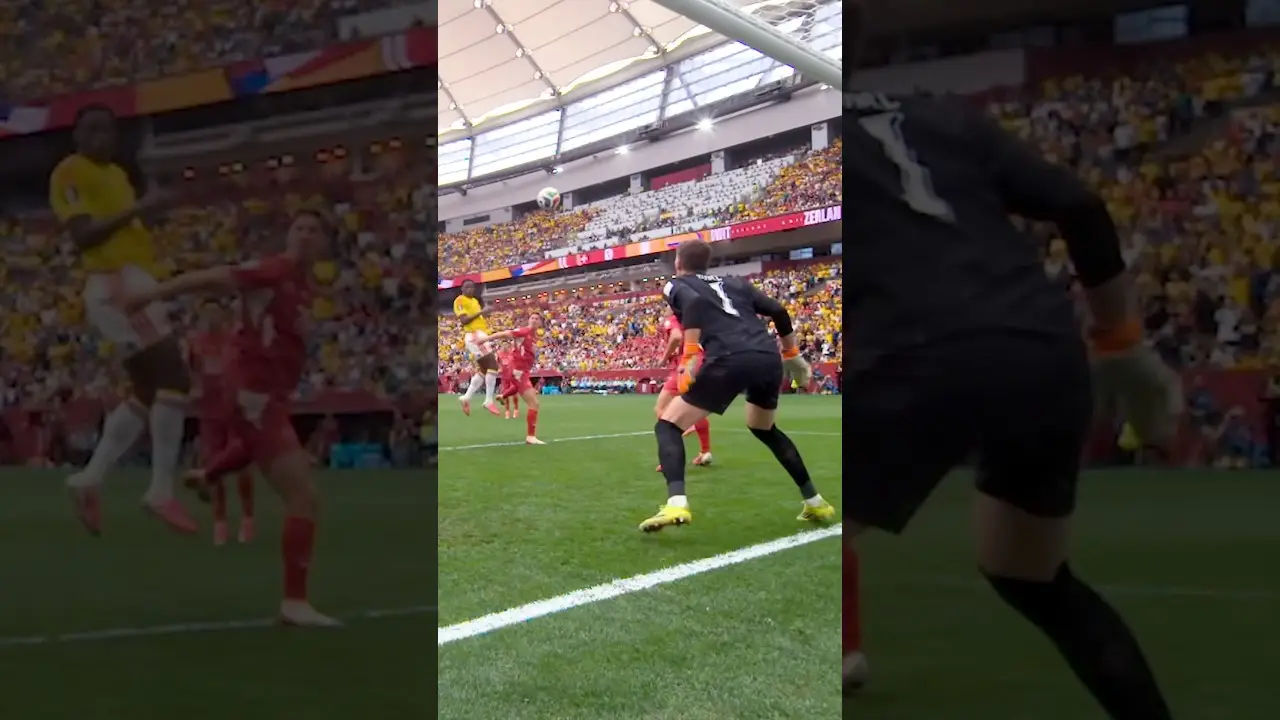 Jhon Lucumí was inches away from scoring for Colombia.  🤯🇨🇴 #FIFAWorldCup