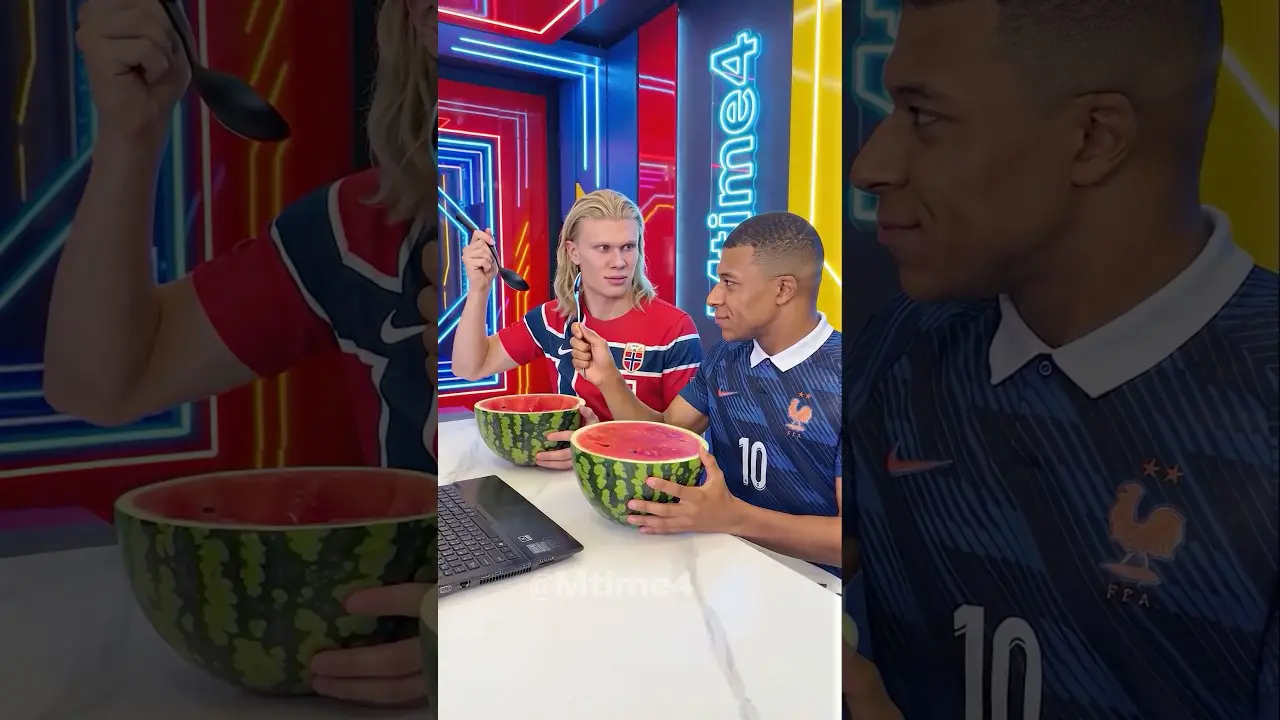 Mbappé’s Watermelon Trick Backfired 🍉💀 #parody #football #haaland #worldcup